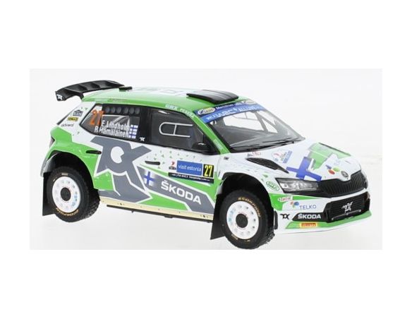 IXO MODEL RAM863A SKODA FABIA RALLY2 EVO N.27 RALLY ESTLAND 2022 LINDHOLM/HAMALAINEN 1:43 Modellino