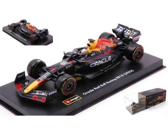 BBURAGO BU38062V RED BULL RB18 N.1 MAX VERSTAPPEN 2022 SIGNATURE W/HELMET 1:43 Modellino