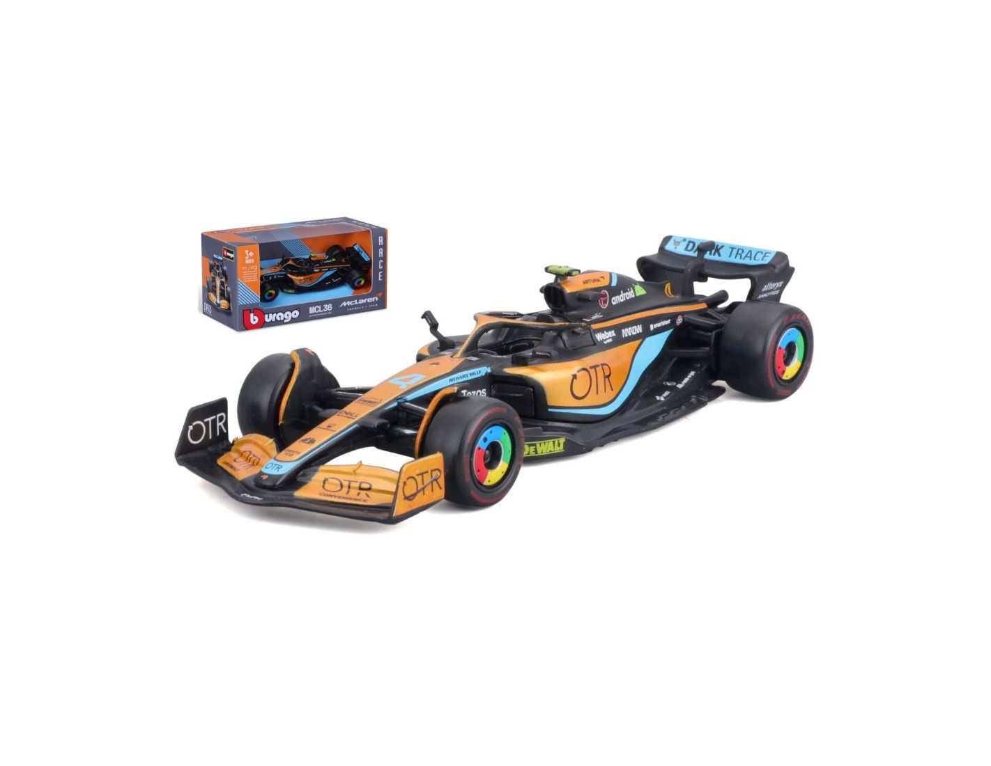 BBURAGO BU38063N MC LAREN MCL 36 N.4 LANDO NORRIS 2022 1:43 Modellino