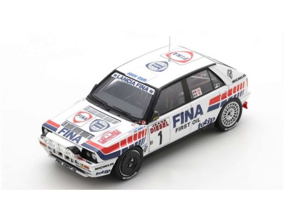 SPARK MODEL S9008 LANCIA DELTA HF 16V N.1 WINNER RALLY SANREMO 1991 AURIOL-OCCELLI 1:43 Modellino