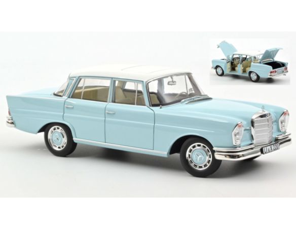 NOREV NV183920 MERCEDES 220 S 1965 LIGHT BLUE 1:18 Modellino