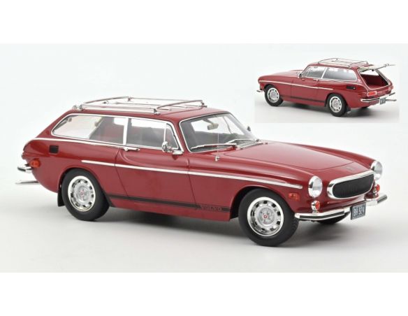 NOREV NV188723 VOLVO 1800 ES (US VERSION) 1972 RED WITH LOWER SIDE STRIPES 1:18 Modellino