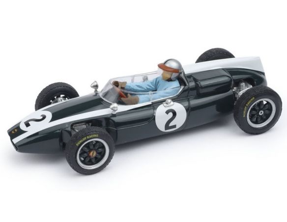 BRUMM BM0299CH COOPER T53 N.2 4th GR.BRITAIN GP 1960 BRUCE MC LAREN W/PILOTE 1:43 Modellino