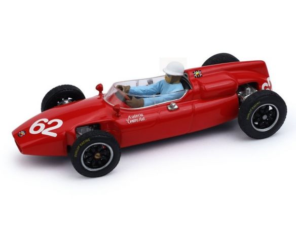 BRUMM BM0527CH COOPER T53 N.62 ITALY GP 1961 LORENZO BANDINI W/PILOTE 1:43 Modellino