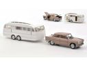 NOREV NV184837 PEUGEOT 404 1965 BROWN METALLIC WITH CARAVAN HENON 1:18 Modellino