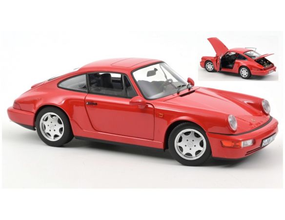 NOREV NV187320 PORSCHE 911 CARRERA 2 1990 RED 1:18 Modellino