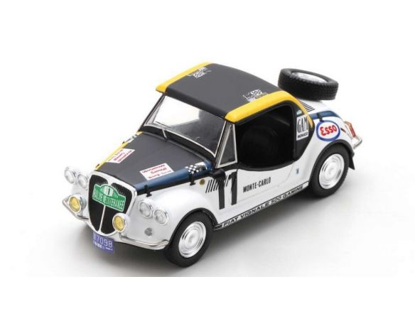 SPARK MODEL S5648 FIAT 500 GAMINE N.11 MONTE CARLO 1969 R.F.DULBECCO-Y.LE GRAVEREND 1:43 Modellino