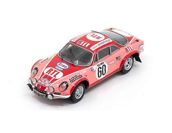 SPARK MODEL S6109 ALPINE A110 1800 N.60 RALLY MONTE CARLO 1972 P.MOSS-CARLSSON-E.CRELLIN Modellino