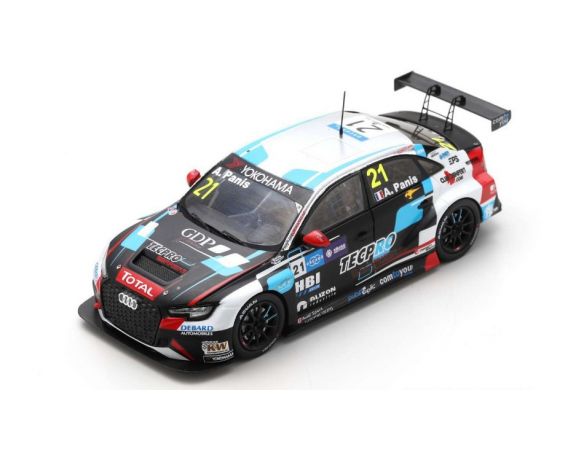 SPARK MODEL SA204 AUDI RS 3 N.21 9th RACE 2 WTCR MACAU GUIA RACE 2018 AURELIEN PANIS 1:43 Modellino