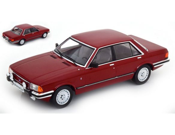 MODELCARGROUP MCG18401 FORD GRANADA MKII GHIA 1982 MET.DARK RED 1:18 Modellino