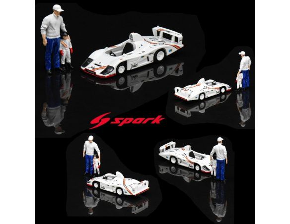 SPARK MODEL S7840 PORSCHE LITTLE BIG MANS SET WITH FIGURINE 1:43 Modellino