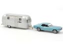 NOREV NV270582 FORD MUSTANG 1968 METALLIC BLUE AND AIRSTREAM CARAVAN 1:43 Modellino