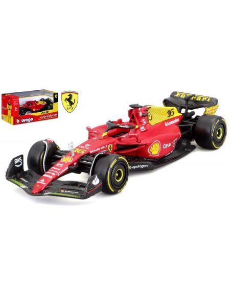 BBURAGO BU36832LM FERRARI F1-75 N.16 CHARLES LECLERC MONZA 2022 75th ANNIVERSARY 1:43 Modellino