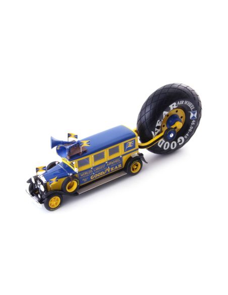 AUTOCULT ATC10012 BUICK GOODYEAR AIRWHEEL PROMOTION BUS 1930 BLUE/YELLOW 1:43 Modellino