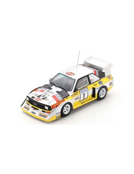 SPARK MODEL S7897 AUDI SPORT QUATTRO S1 N.1 MANX RALLY 1985 M.MOUTON-F.PONS 1:43 Modellino