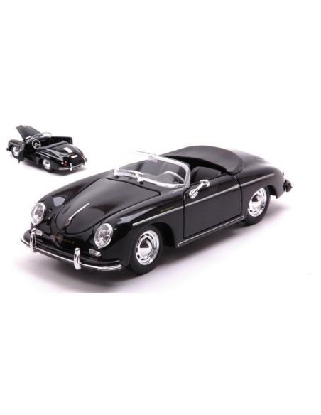 WELLY WE24106CBK PORSCHE 356A SPEEDSTER BLACK 1:24 Modellino