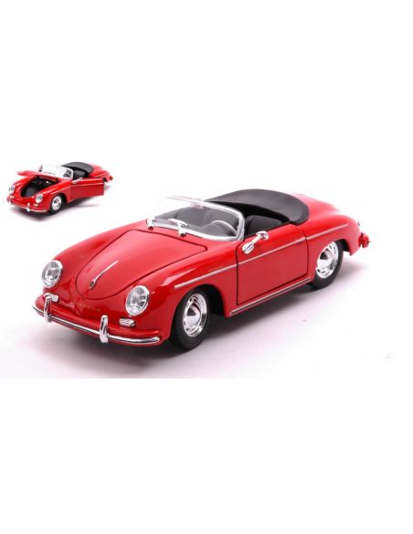 WELLY WE24106CR PORSCHE 356A SPEEDSTER RED 1:24 Modellino