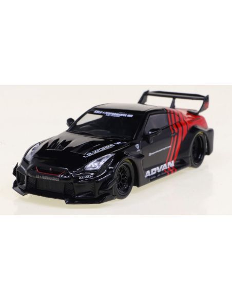 SOLIDO SL4311204 NISSAN GT-R (R35) LB WORKS COUPE ADVAN 2016 BLACK RED 1:43 Modellino