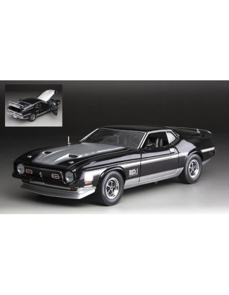 SUNSTAR SS3639 FORD MUSTANG MACH 1 1971 RAVEN BLACK 1:18 Modellino