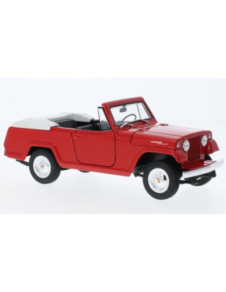 WELLY WE24117CR JEEP JEEPSTER COMMANDO CABRIO RED 1:24 Modellino