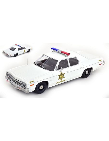 KK SCALE KKDC181152 DODGE MONACO HAZZARD COUNTY POLICE 1974 1:18 Modellino