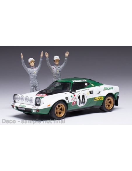 IXO MODEL SPRM001-75 LANCIA STRATOS HF N.14 WINN.RALLY MONTE C.1975 W/FIG.MUNARI/MANNUC.1:43 Modellino