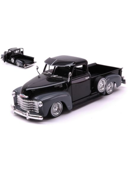 WELLY WE22087BKGY CHEVROLET 3100 PICK UP 1953 BLACK/GREY 1:24 Modellino