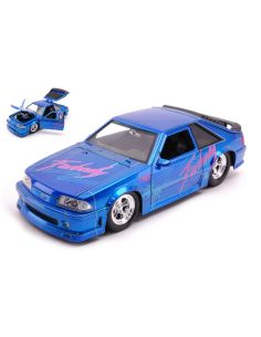 JADA TOYS JADA31379 FORD MUSTANG GT I LOVE THE 80s CANDY BLUE 1:24