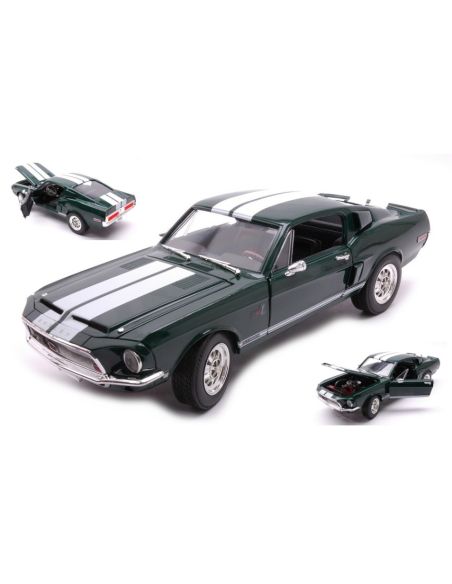 LUCKY DIE CAST LDC92168GN SHELBY GT-500KR ROAD SIGNATURE 1968 GREEN  1:18 Modellino