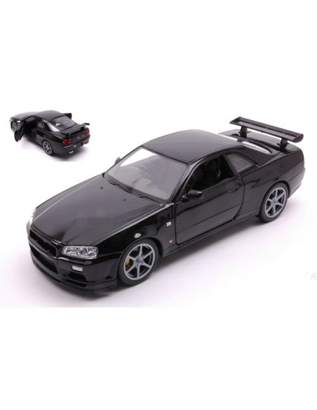 WELLY WE24108BK NISSAN SKYLINE GT-R (R34) BLACK 1:24 Modellino