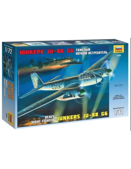 ZVEZDA Z7269 JUNKERS JU-88 G-6 NIGHT FIGHTER KIT 1:72 Modellino