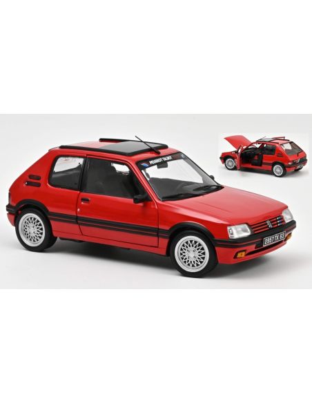 NOREV NV184846 PEUGEOT 205 GTi 1.9 PTS DECO 1991 VALLELUNGA RED 1:18 Modellino