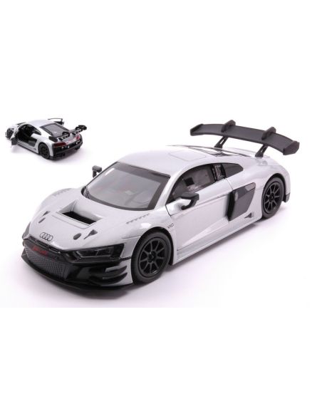 MOTORMAX MTM79380S AUDI R8 LMS GT3 ICE SILVER METALLIC 1:24 Modellino