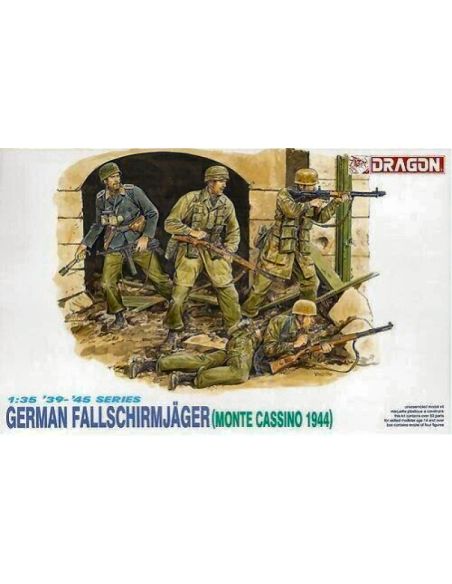 DRAGON D6005 GERMAN FALLSCHIRM.MONTE CASSINO KIT 1:35 Modellino