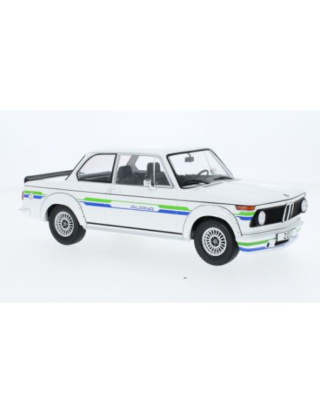 MODELCARGROUP MCG18409 BMW 2002 ALPINA 1973 WHITE/DECORATED 1:18 Modellino