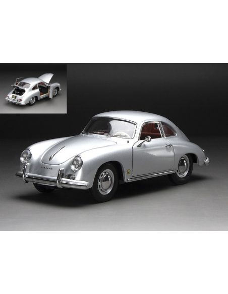 SUNSTAR SS1351 PORSCHE 356A 1500 GS CARRERA GT 1957 SILVER 1:18 Modellino