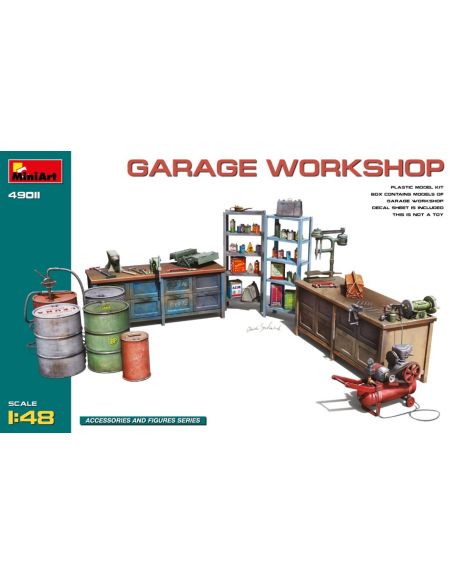 MINIART MIN49011 GARAGE WORKSHOP KIT 1:35 Modellino