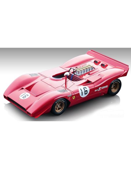 TECNOMODEL TMD18256B FERRARI 612P CAN-AM N.16 3rd WATKINS 1969 C.AMON 1:18 Modellino