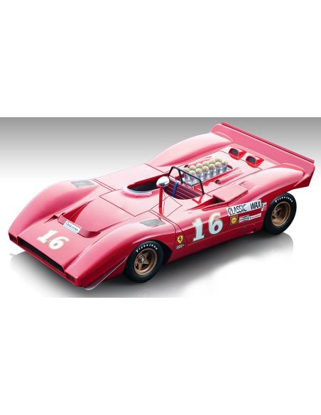 TECNOMODEL TMD18256C FERRARI 612P CAN-AM N.16 3rd MID OHIO 1969 C.AMON 1:18 Modellino