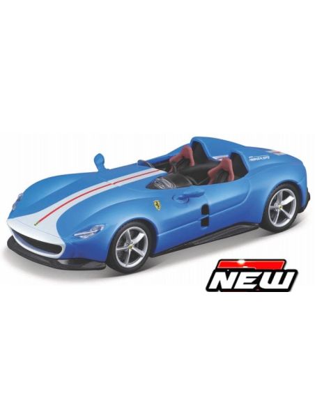 BBURAGO BU36913LB FERRARI MONZA SP2 CONVERTIBLE BLUE/WHITE SIGNATURE 1:43 Modellino