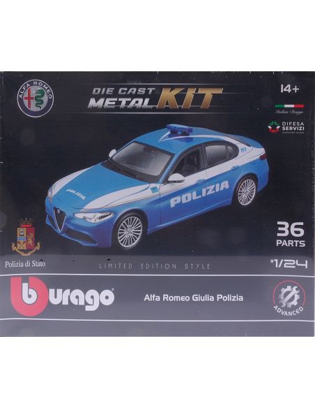 BBURAGO BU25129 ALFA ROMEO GIULIA POLIZIA KIT 1:24 Modellino