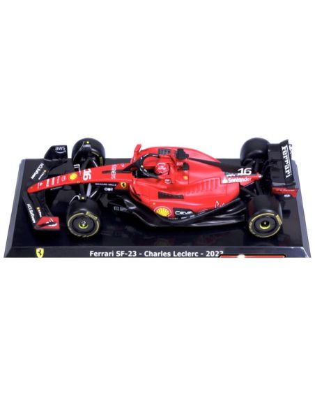 BBURAGO BU26808L FERRARI SF-23 F1 N.16 CHARLES LECLERC 2023 W/HARD CASE 1:24 Modellino