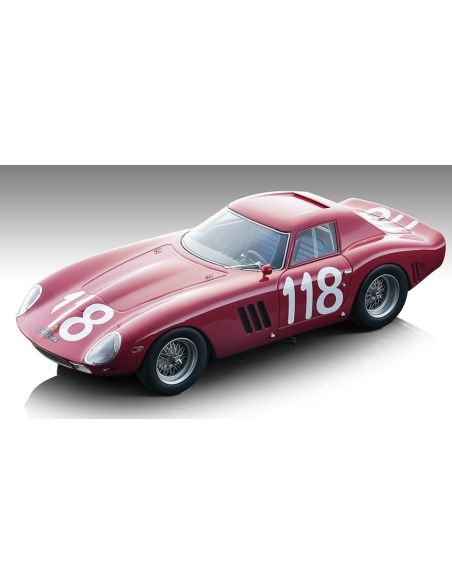 TECNOMODEL TMD1896F FERRARI 250 GTO N.118 TARGA FLORIO 1965 RAVETTO/STARABBA 1:18 Modellino